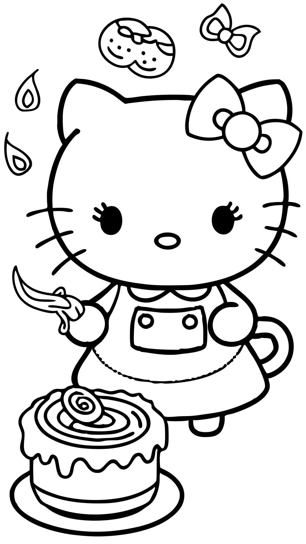 coloriages de rouleau cannelle Bonjour Kitty